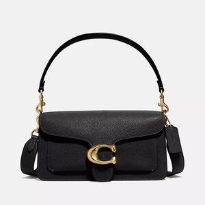 NWT Coach Tabby Shoulder leather Inside zip pocket black Bag 26 CH857